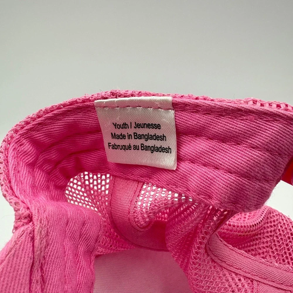 Bass Pro Shops Trucker Hat Youth OSFM Pink Mesh Back Adjustable Snapback Cap